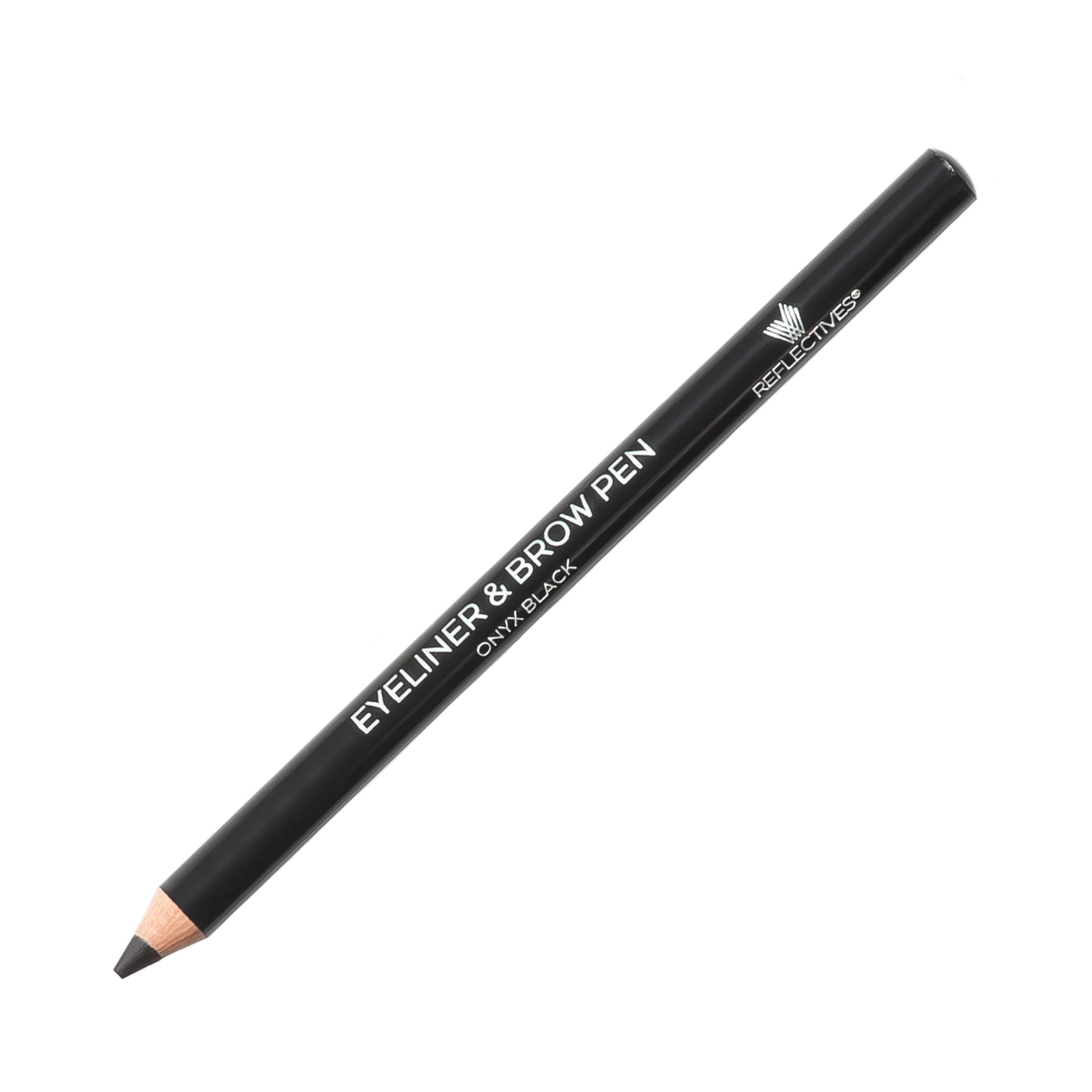 REFLECTIVES MINERAL EYELINER & BROW PEN ONYX BLACK