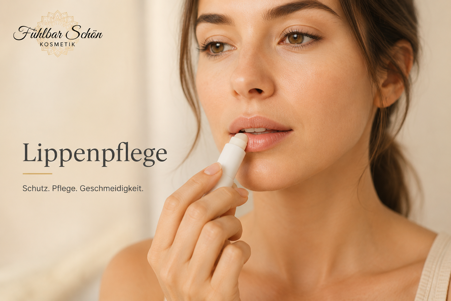 Lippenpflege für trockene und spröde Lippen mit pflegendem Lippenbalsam für geschmeidige Lippen