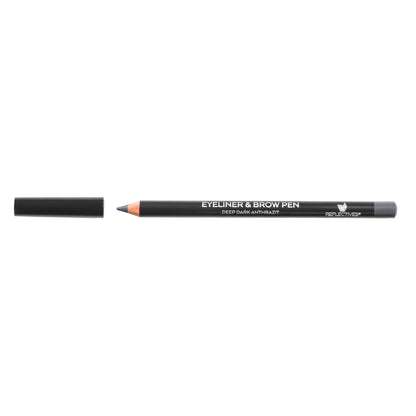 REFLECTIVES MINERAL EYELINER &amp; BROW PEN DEEP DARK ANTHRAZIT