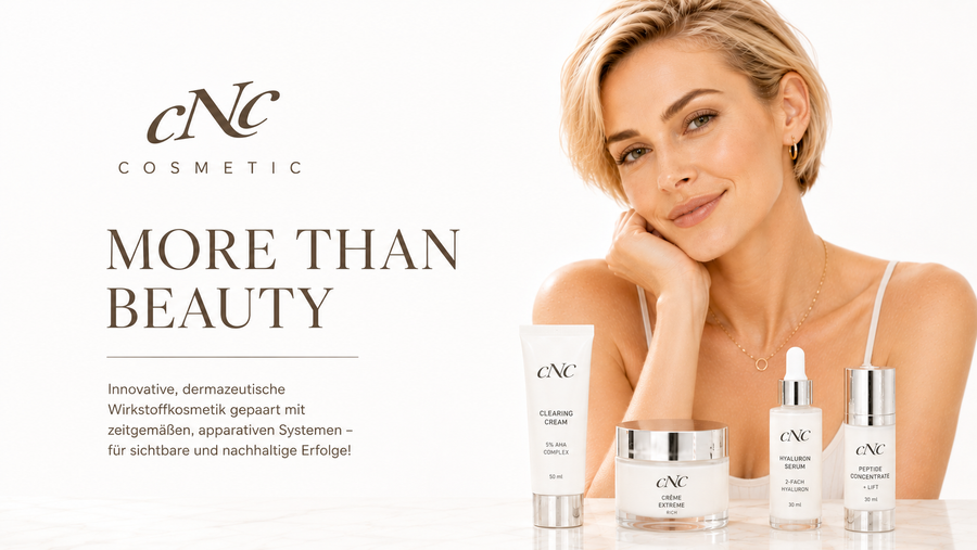 CNC Cosmetic Premium Hautpflegeprodukte. Innovative dermazeutische Wirkstoffkosmetik für moderne Hautpflege.