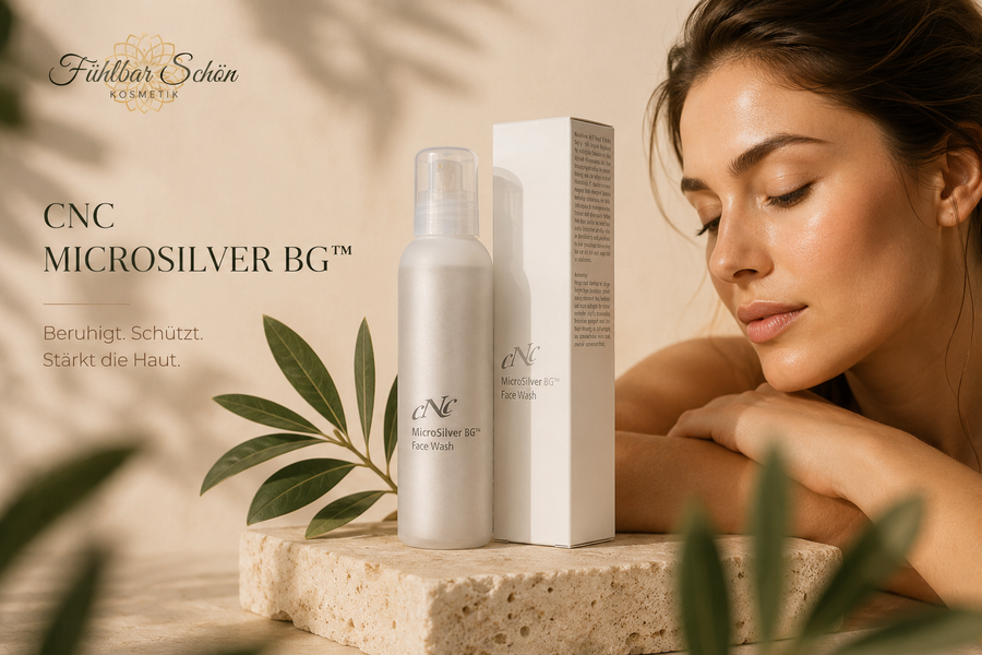 CNC MicroSilver BG™ Pflege für empfindliche, gereizte und unreine Haut. Beruhigende Hautpflege von Fühlbar Schön Kosmetik