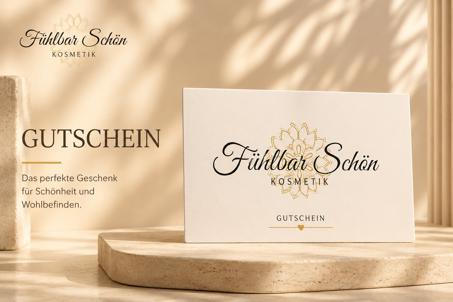 Geschenkgutschein von Fühlbar Schön Kosmetik für Behandlungen und Beauty-Produkte