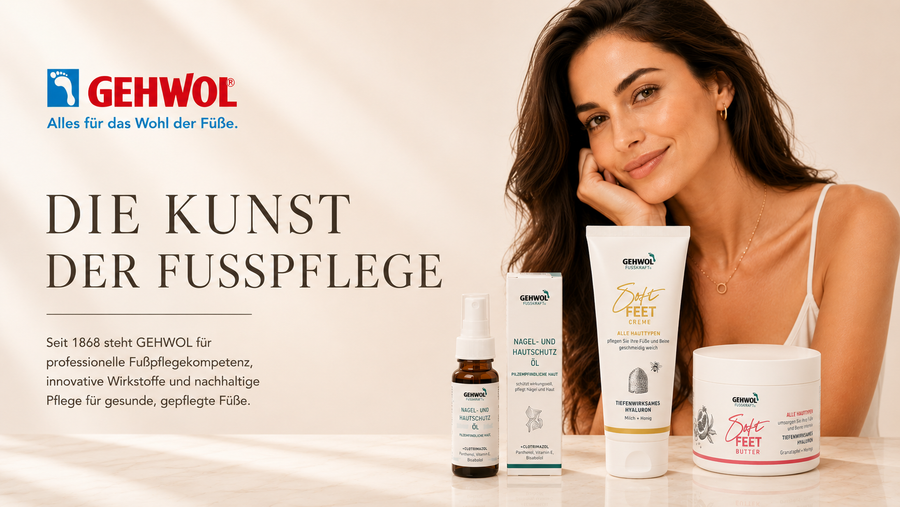GEHWOL Premium Fußpflegeprodukte für gesunde und gepflegte Füße.