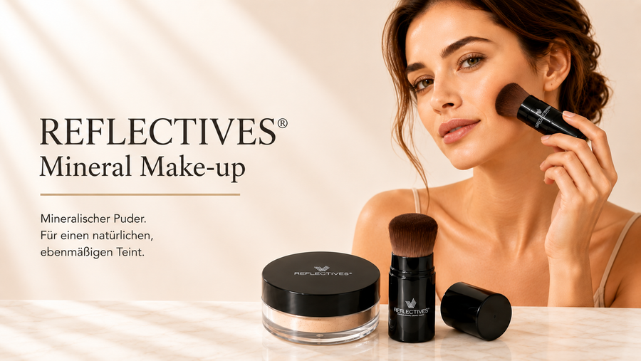 REFLECTIVES Mineral Make-up mit hochwertigem Mineralpuder für einen natürlichen und ebenmäßigen Teint.